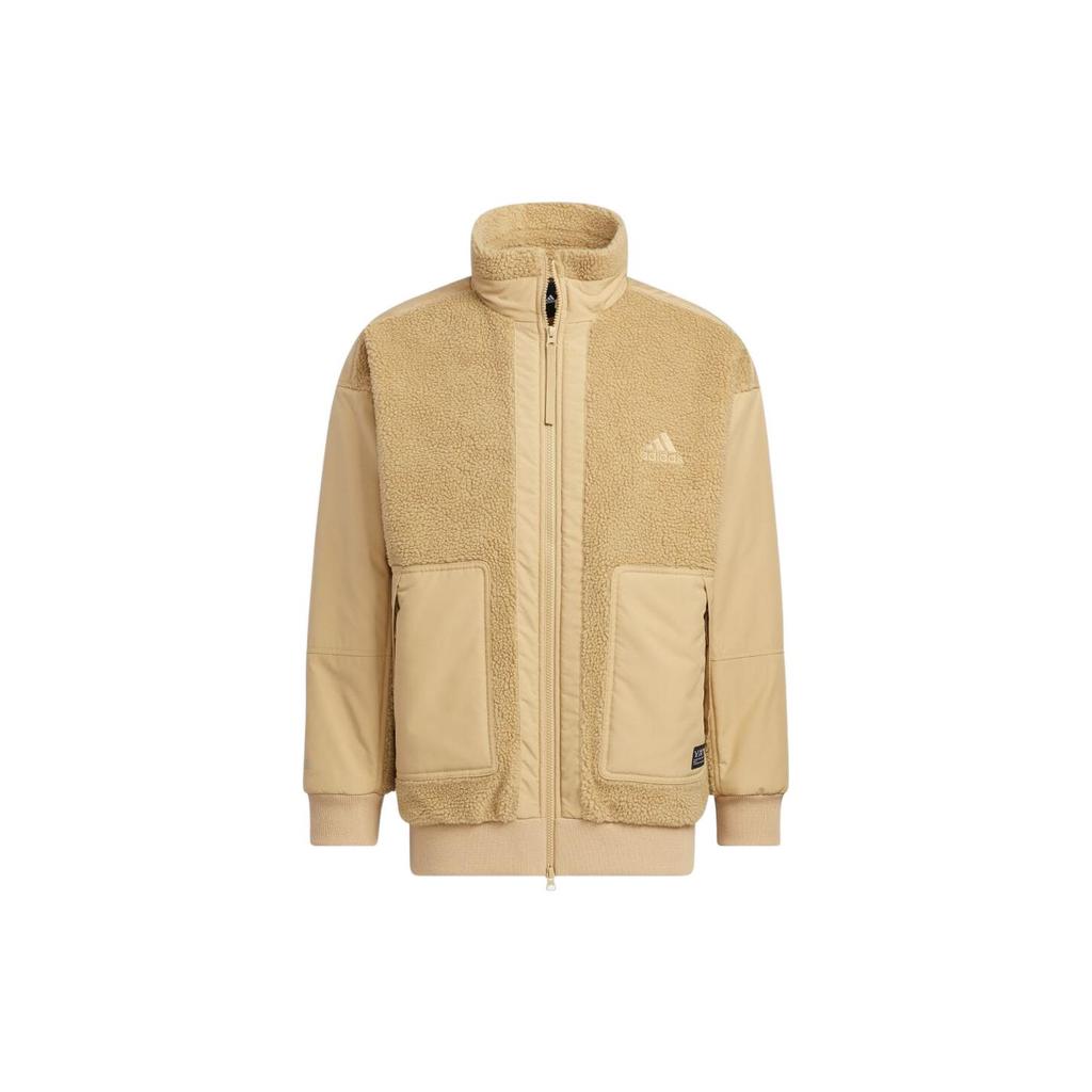 Adidas Jackets Men's Khaki Stand Collar Moderate Other HP1391