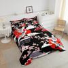 Erosebridal 2/3pcs Japanese-Style Comforter Set Crane Printed Cherry Blossoms Decor Comforter Japanese Traditional Pattern