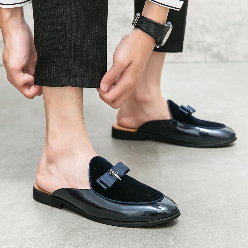 Fashion Summer Fashion Mules Half Slippers Casual Genuine Leather Men’s Half Shoes for Men Shoes Luxury Designer Shoes Fashion Loafers