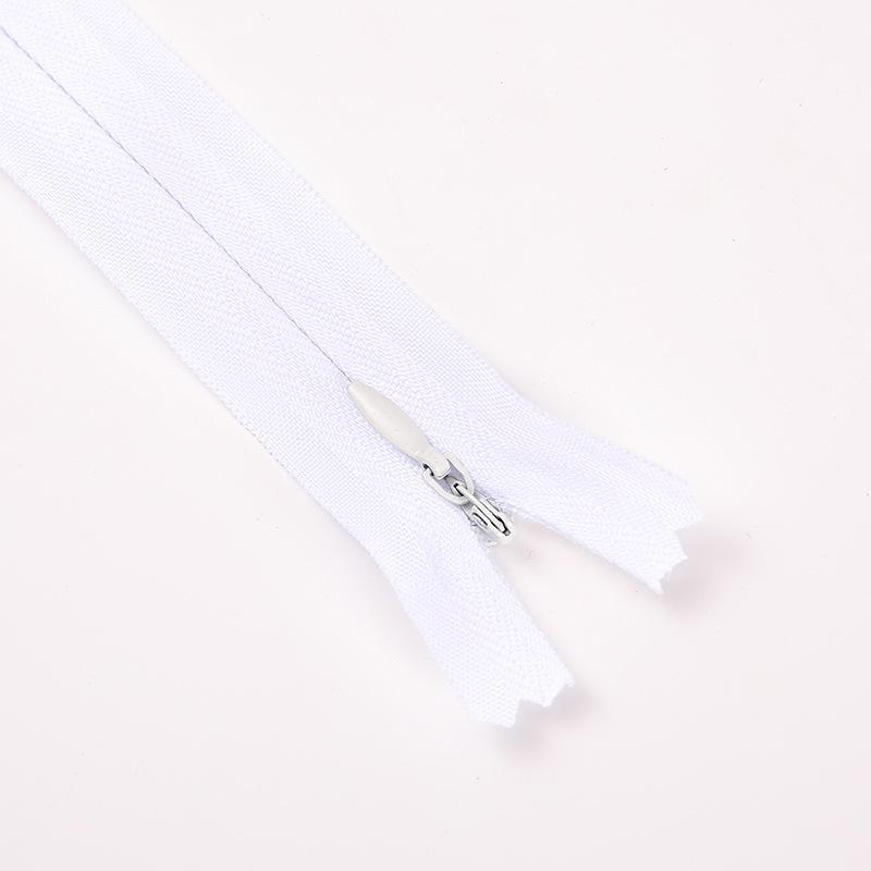 Zinc Alloy Pull Tab No. 3 Invisible Nylon Edge Zipper