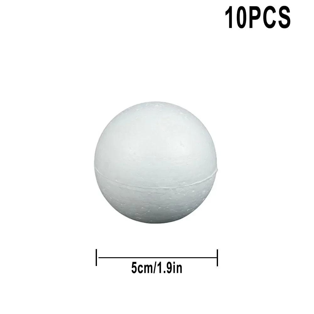 10Pcs Christmas Decoration Solid Foam Ball Balls 50mm-100mm Round DIY Accessory Handmade For Home Decor Party Celebration Gifts