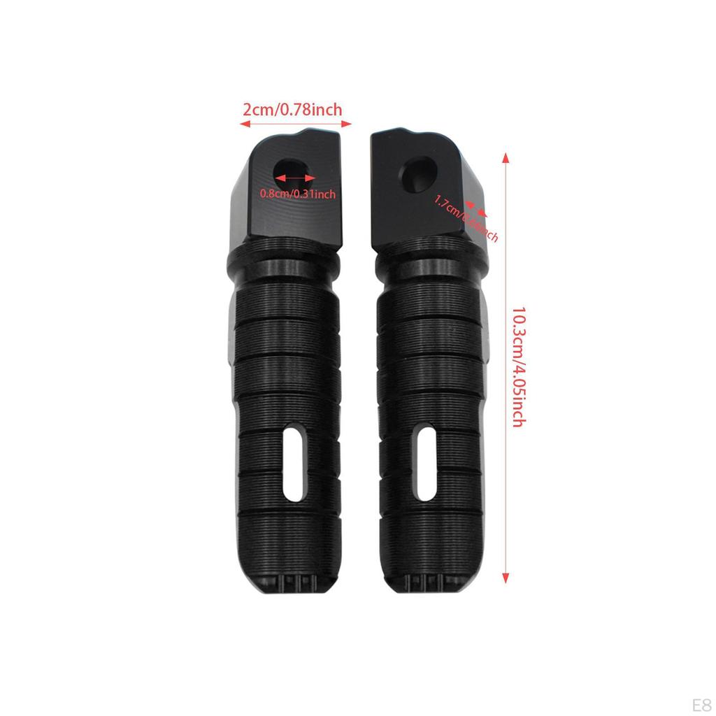 1 Pair of Motorcycle Rear Footrests Anti Slip Easy To Install Replaces Sturdy Motorbike Rest Pedals