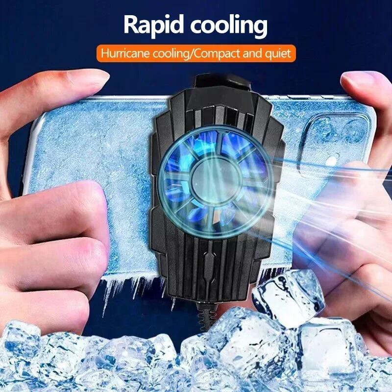 New Mini Cooling Fans For Mobile Phone Silent Cooler Cell Phone Gaming Radiator Game Cooler Portable Cooling Fan