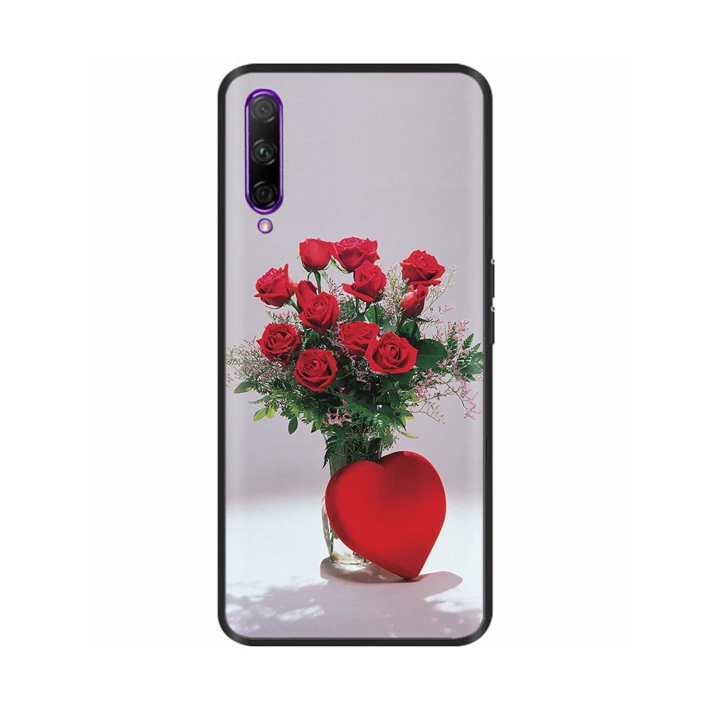 Black Silicone Case For Huawei P Smart Pro Case Cute Soft Cover for Huawei P Smart Pro Fundas PSmart Pro Protective Shell Capas