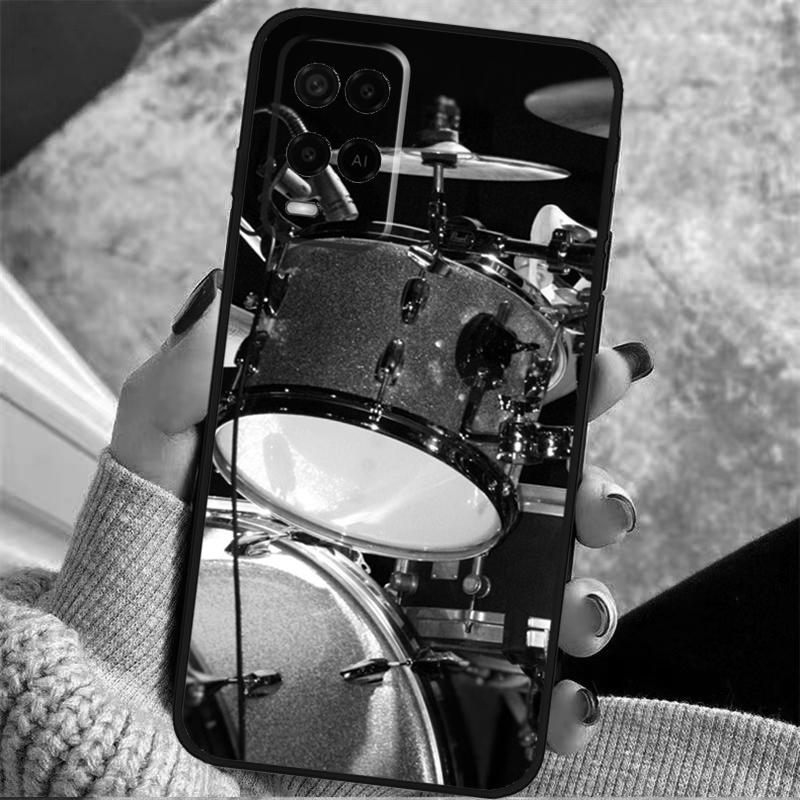 Musical Instrument Drum Case For Oppo A40 A16 A76 A96 A60 A98 A58 A78 A18 A38 A80 A77 A57 A17 A74 A54 A94 A15 A5 Pro