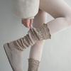 Mode Y2K Gestrickte Fußabdeckung Ausgeschnitten Süß JK Kniestrümpfe Warm Weich Lolita Stiefelüberzieher Mädchen