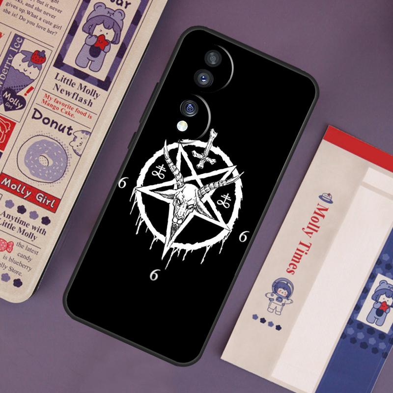 Gothic Satanic Pentagram Case For Honor 90 50 70 Lite X9c X8a X8b X9b X9a X8 X9 Honor 200 Pro Magic 5 6 7 Lite Cover