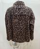 Leopard Print Long Sleeve Denim Short Jacket 2024