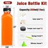 12 Plastic Juice Water Bottles with Lids, 350ML Reusable Water Bottles