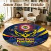 Round Rug Custom NameFenerbahçe FC Pattern Non Slip Carpet Home Floor Decor