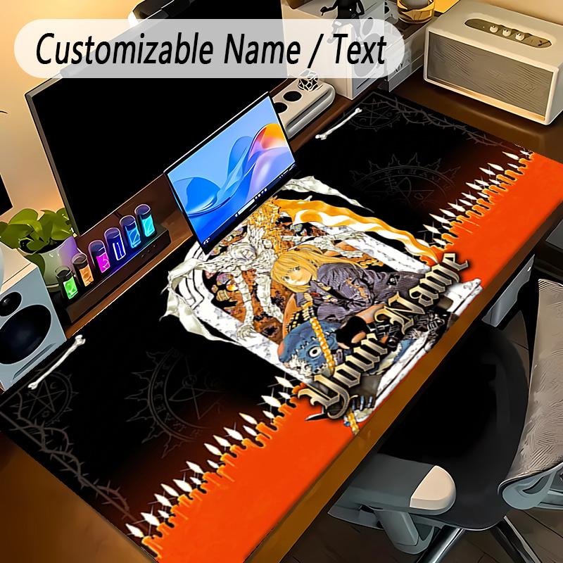 Large Mouse PadDeath Note Custom Name Text Personalized Desk Mat Non Slip Gaming Pad
