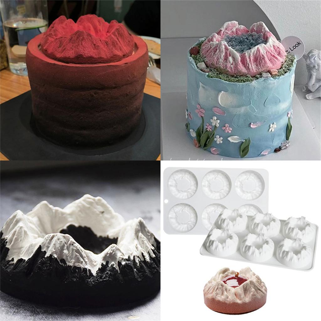 Snow Mountain Shaped Bakewares Heat Resistant Silicone Mold for Mousse Chocolate Baking Kitchen Cake Decorating Tool