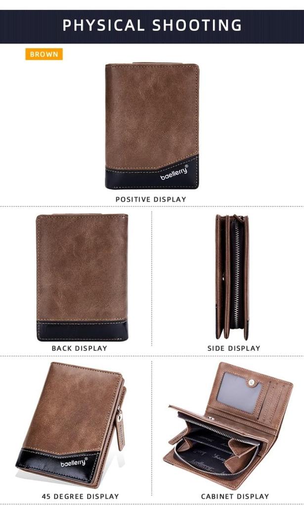LTG Mini Wallet, Short Wallet, Bifold Wallet, Men's and Women's Wallet, 7987558, Gift, Father's Day, Mother's Day, Small Gift, Birthday Gift (Brown)
