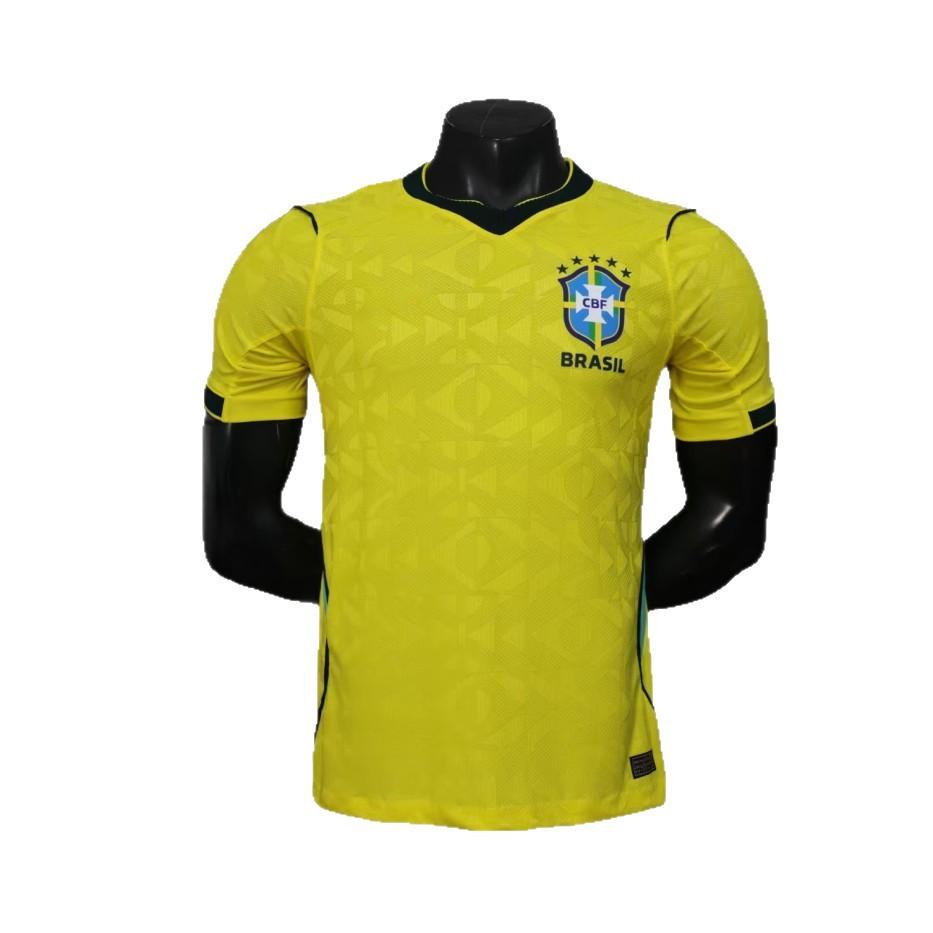 Correct Version 2026 US, Canada and Mexico World Cup Brazil Home and Away Players' Version Jersey 10 Vinicius Single Top