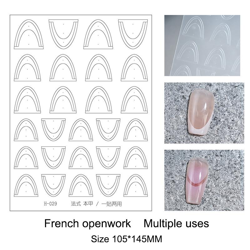 

Transparent Hollow Snowflake Fireworks Horse Nail Stickers Airbrush Stencil Year Of The Horse New Year Series Nail Sticker Decor A11