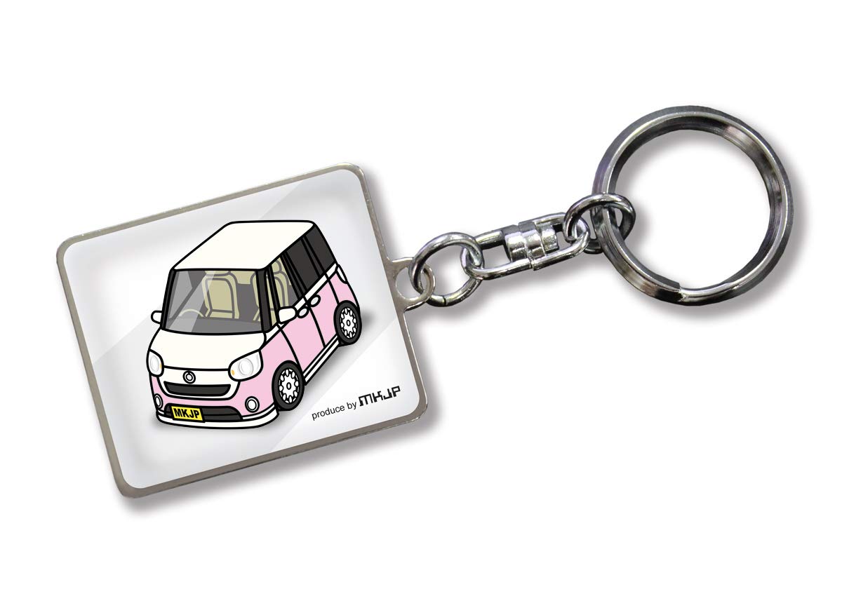 

MKJP Custom Keychain Daihatsu Move Canvas LA800S Base: White Car Color: Pink розовый