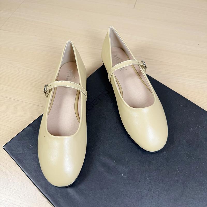 Fashion Flat Shoes for Women 2025 Spring and Autumn Round Toe Brown Mary Jane Shoes Retro Red Plus Size Women's Shoes Loafers Women