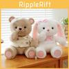 Goodnight Adorable Plush Bear And Sweetheart Rabbit Soft Toy Gift Cuddling For