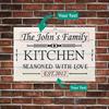 Custom Vintage Kitchen Metal Sign Personalized Name Aluminum Wall Art Farmhouse Decor