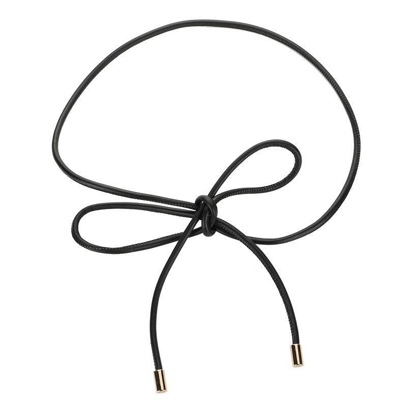 Women's Slim Leather Belt: Trendy European & American Knot Design for Summer Dresses