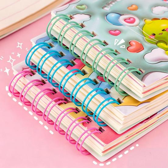 Cartoon Animal Pocket Notebook Wire Bound Memo Notepad 3D Dinosaur Rabbit Panda Mini Spiral Notebook School Office Supplies