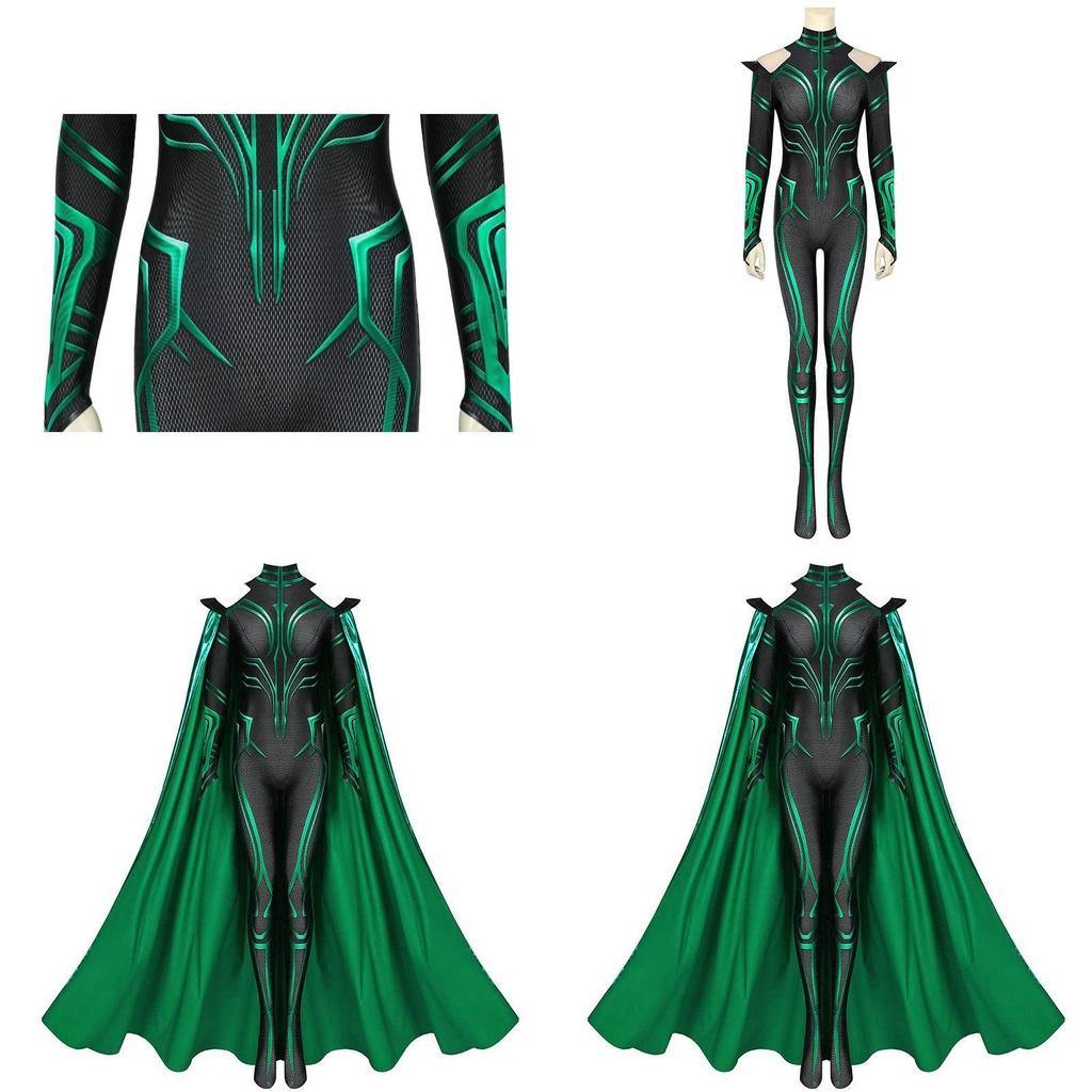 Thor3 Ragnarok Hela Body e Mantello per Adulti e Bambini Costume di Halloween Perfetto per il Gioco di Ruolo e le Esibizioni Teatrali