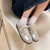 Soft-soled retro lace edge German training shoes women's new leather versatile sports and leisure shoes Forrest Gump shoes