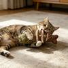 Jouet poisson en herbe à chat Bâtonnet à mâcher Jouet interactif de nettoyage dentaire pour chats avec matériaux naturels Design en forme de poisson pour animaux de compagnie d'intérieur