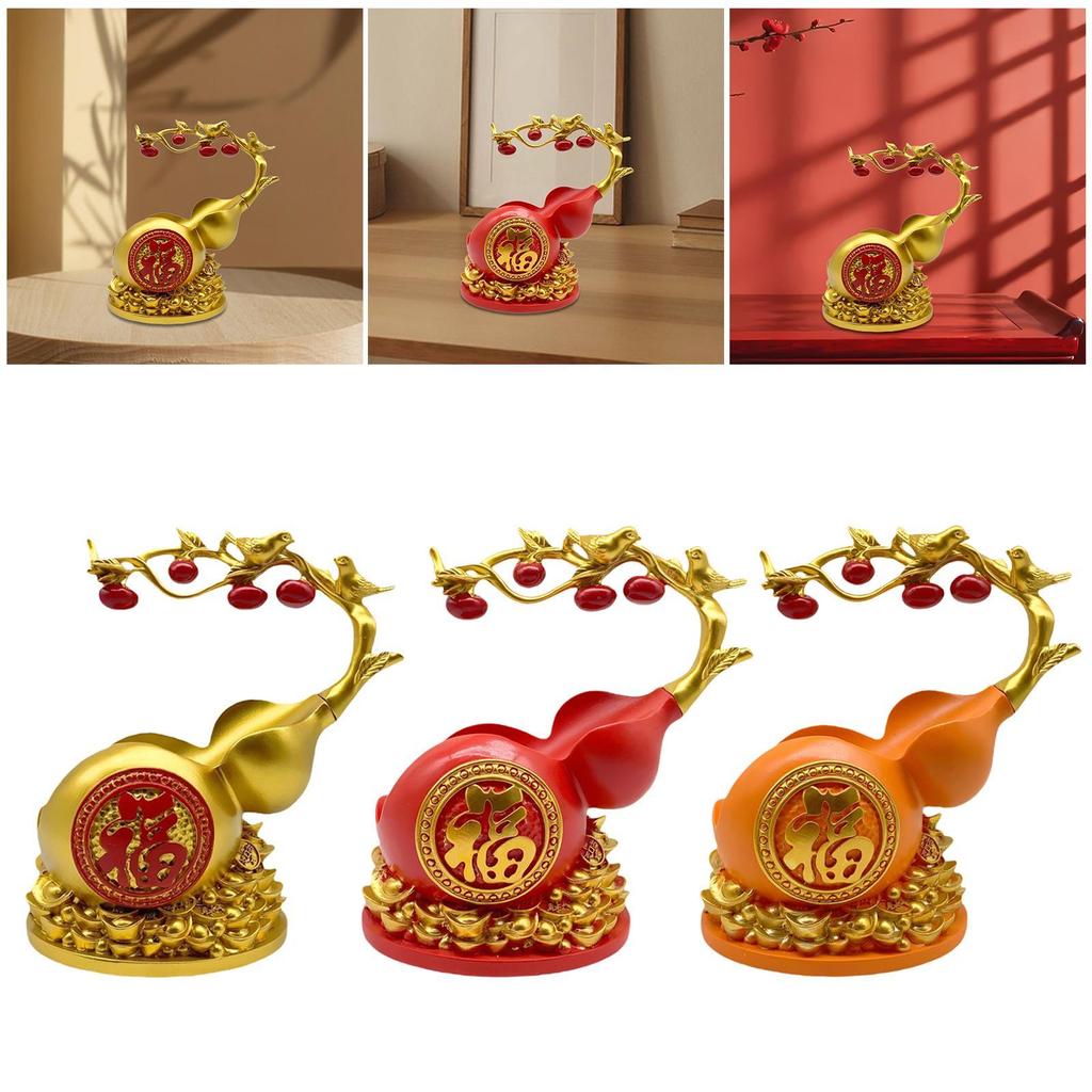 Gourd Statue Rack Decorative Creative Resin Home Decor Single Holder for Tabletop Bookshelf Office,