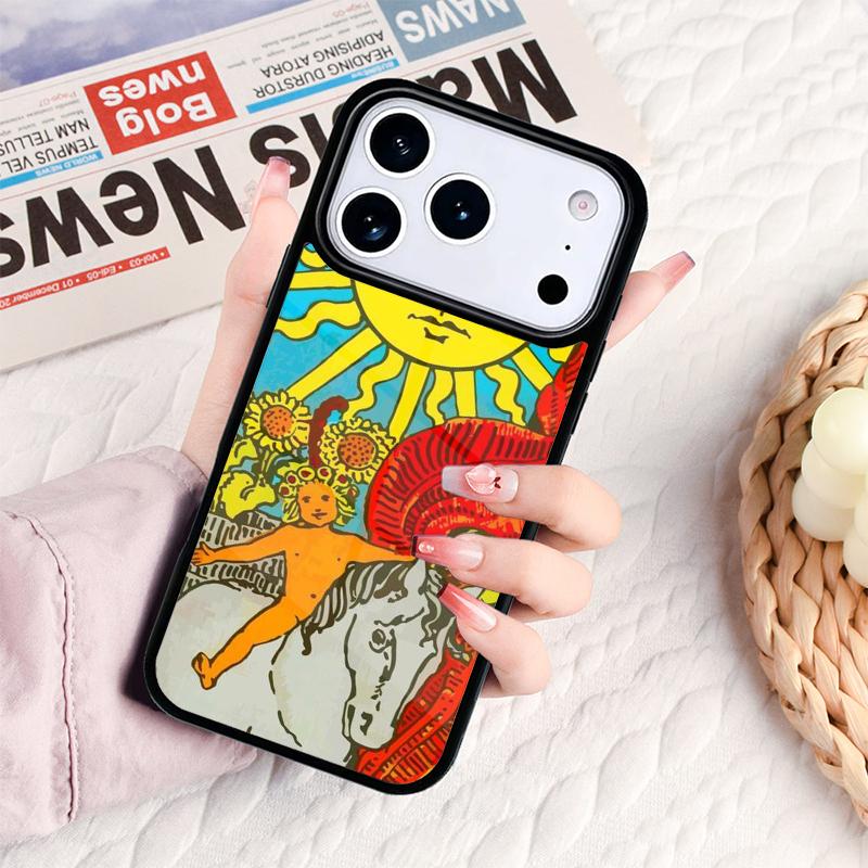 The SUN Tarot card Phone Case For IPhone 17 16e 15 14 13 12 11 Pro Max Air Mini Soft Protective Cover