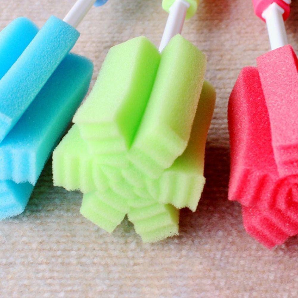 Plastic Baby Bottle Brush Removable Sponge Cleaning Brush Cleaning Tool Sponge Cup Brush Glass Cup