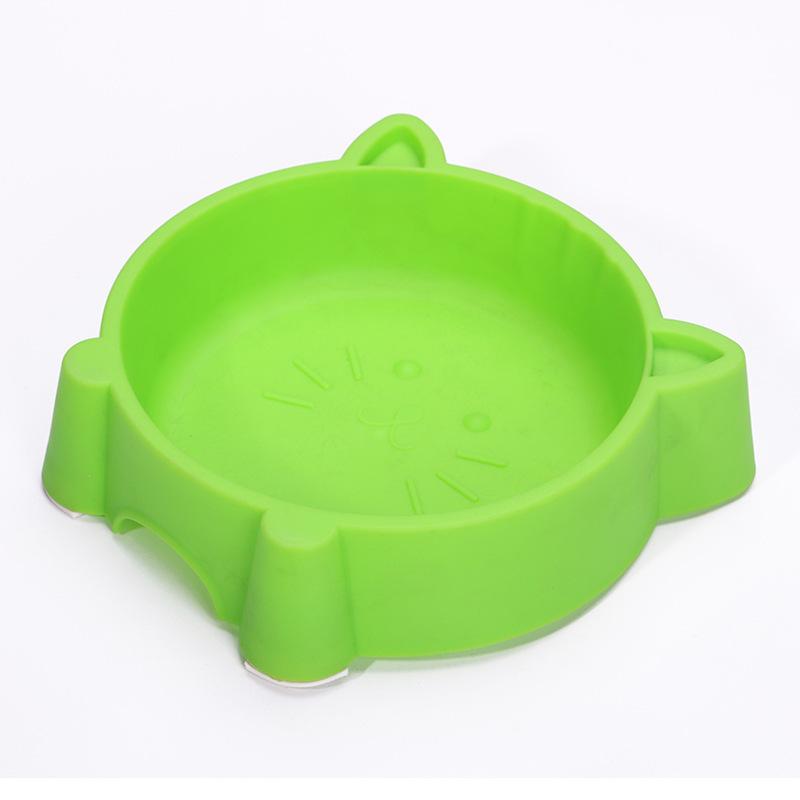 Cute Cat Ear Design Pet Bowl - Non-Slip Plastic Food & Water Feeder For Dog & Kittens & Small Puppies, Durable & Eco-Friendly