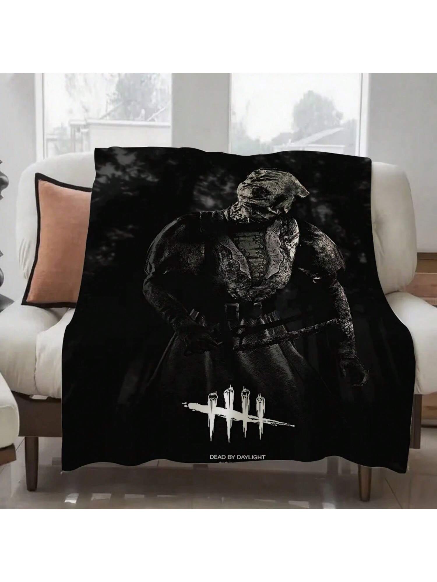 

Game D-Dead By D-Daylight Terror Survival Blanket Design Lightweight Throw Blanket For Dorms, Naps, Living Room, Office,Sofa 75X95CM сірий колір