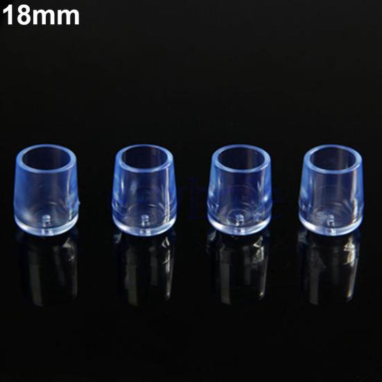 4 Pcs Transparent Rubber Furniture Table Chair Leg Floor Feet Cap Cover Protect