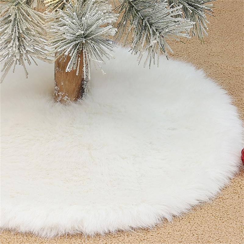 Elegant Christmas Tree Skirt Color Dress for Large Trees Home Decoration