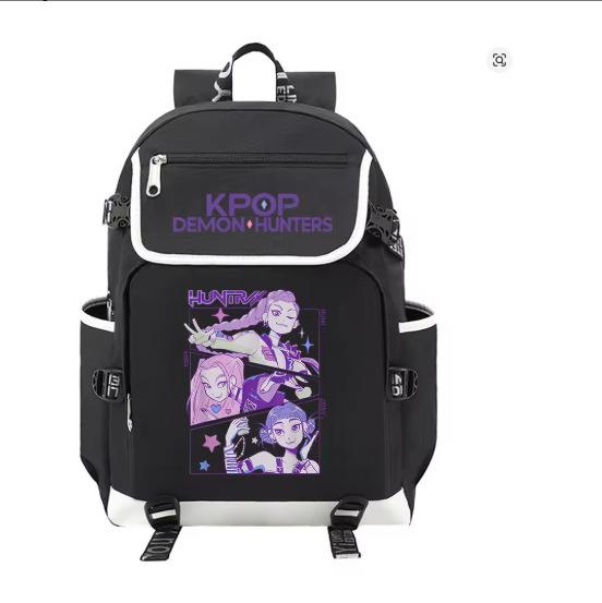 Trend Kpop Anime Cartoon Printed Backpack Lightweight Large Capacity Casual Student School Bag