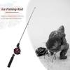 Ice Winter Fishing Rod with Reel Combo Ultralight Mini Telescopic Ice Fishing Rod Outdoor Short Fiber Ice Fishing Pole Wheel Set