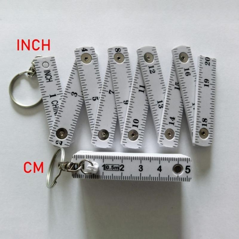 Flexible 50cm Folding Ruler Keychains Engineer's Foldable Ruler Crafted From Sturdy Plastic For Daily Measurement Needs