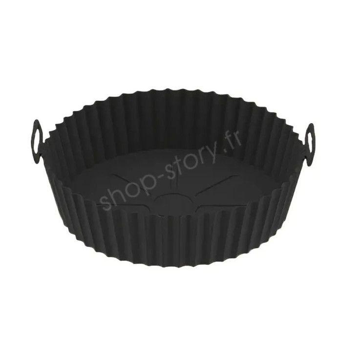 

Moule Rond pour Air Fryer en Silicone Alimentaire 20 cm x 5 cm Résistant Antiadhésif et Réutilisable avec Poignées