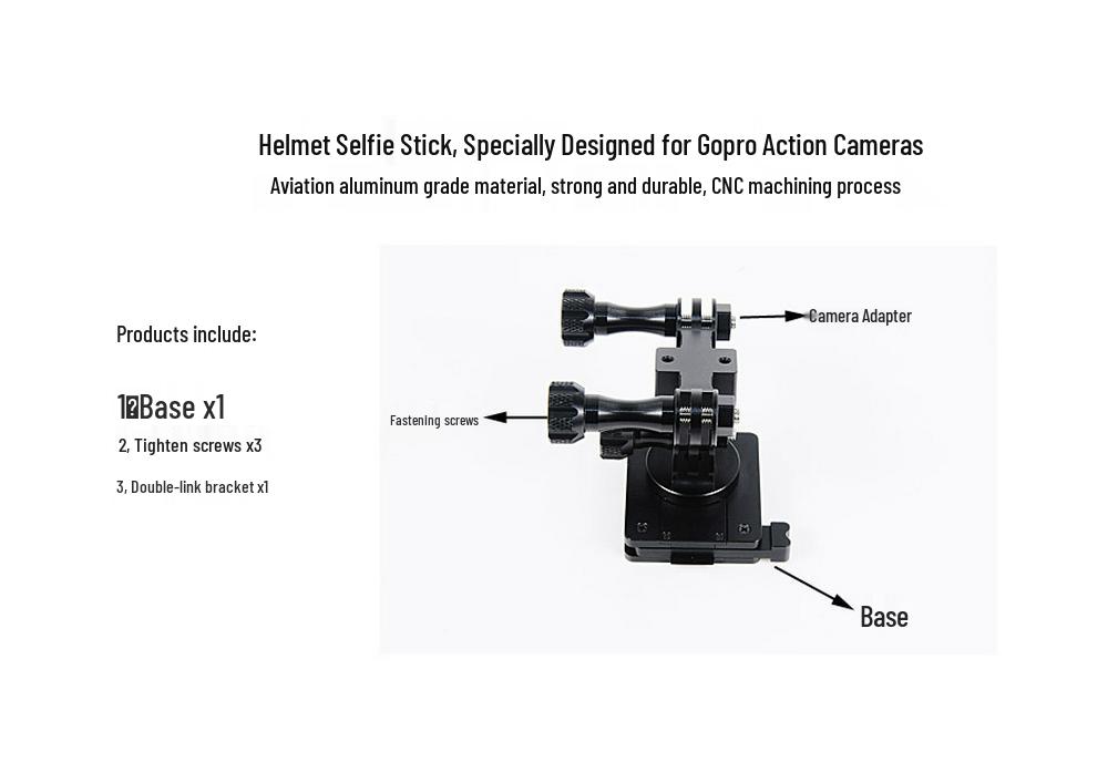 Gopro Compatible Aluminum Alloy Multi-functional Bracket & Headband Adapter