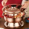 Briquette-Heated Pot Copper-Colored with Chimney Traditional