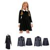 Wednesday Addams Cosplay Costume Girls Kids Dress For Halloween Xmas Party