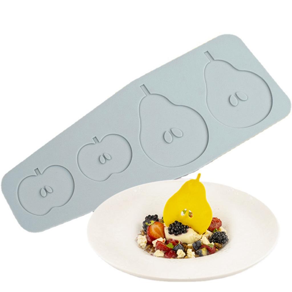 Texture Exquisite Leaf Silicone Cuisine Mold Flower Lace Pad Chocolate Candy Biscuit Baking Mould Apple Pear Ice Tray Cake Decor