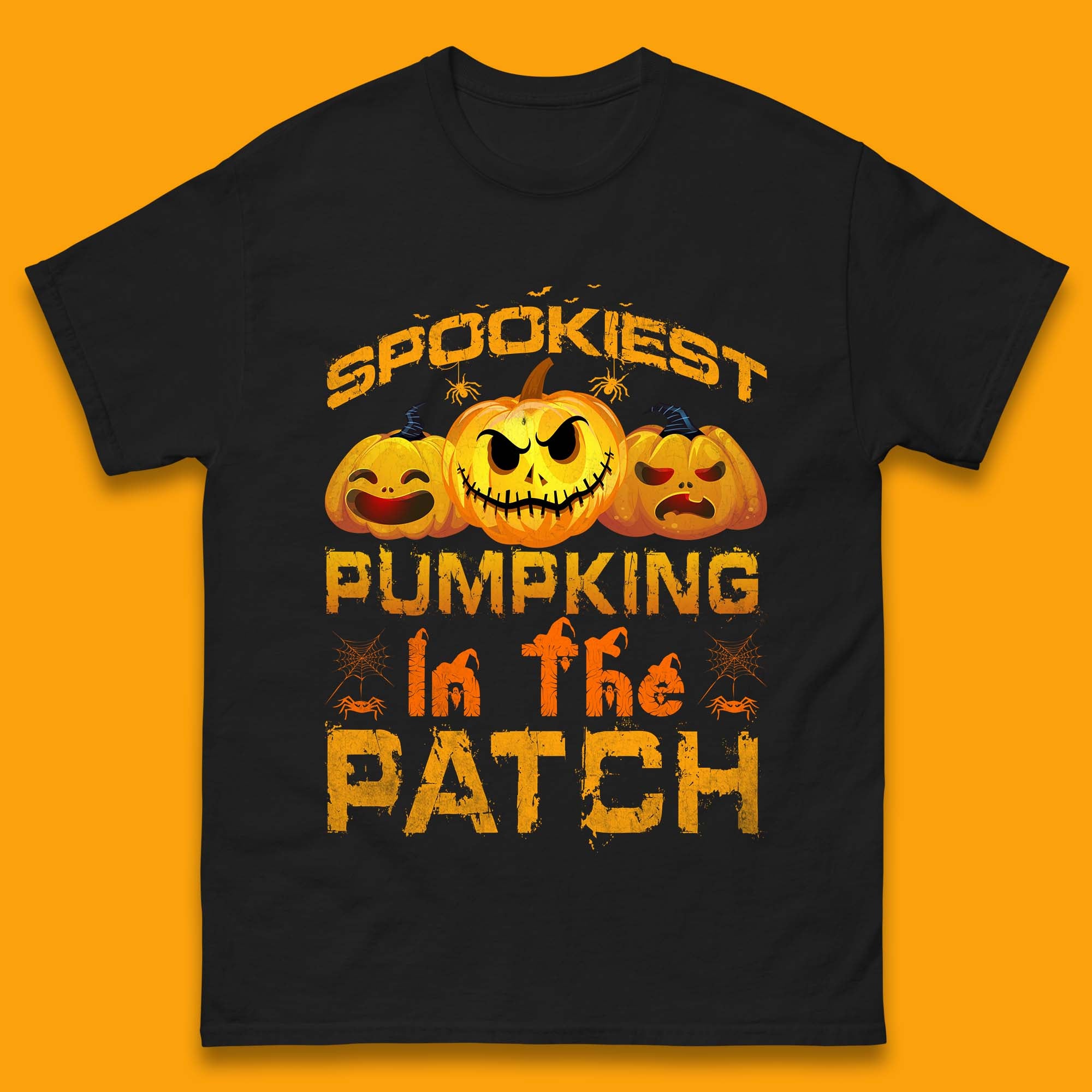 Spookiest Pumpkin In The Patch Spooky Season Happy Halloween Mens Tee Top 2XL