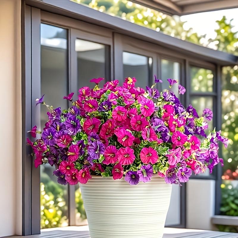 Vibrant Artificial Flowers - UV-resistant and Fade-resistant Floral Arrangement, Bright Multicolored Blooms, Suitable