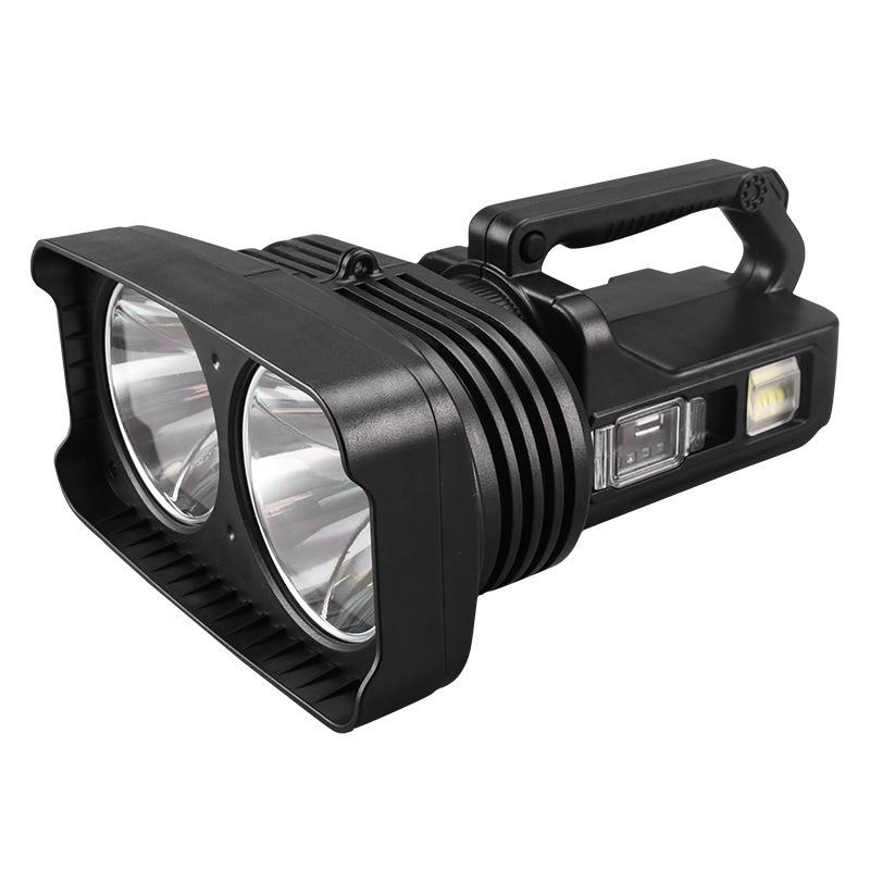 2*XHP50 Super Bright LED Camping Spotlight Fishing Flashlights with Side Light Waterproof Floodlight USB Rechargeable Flashlight