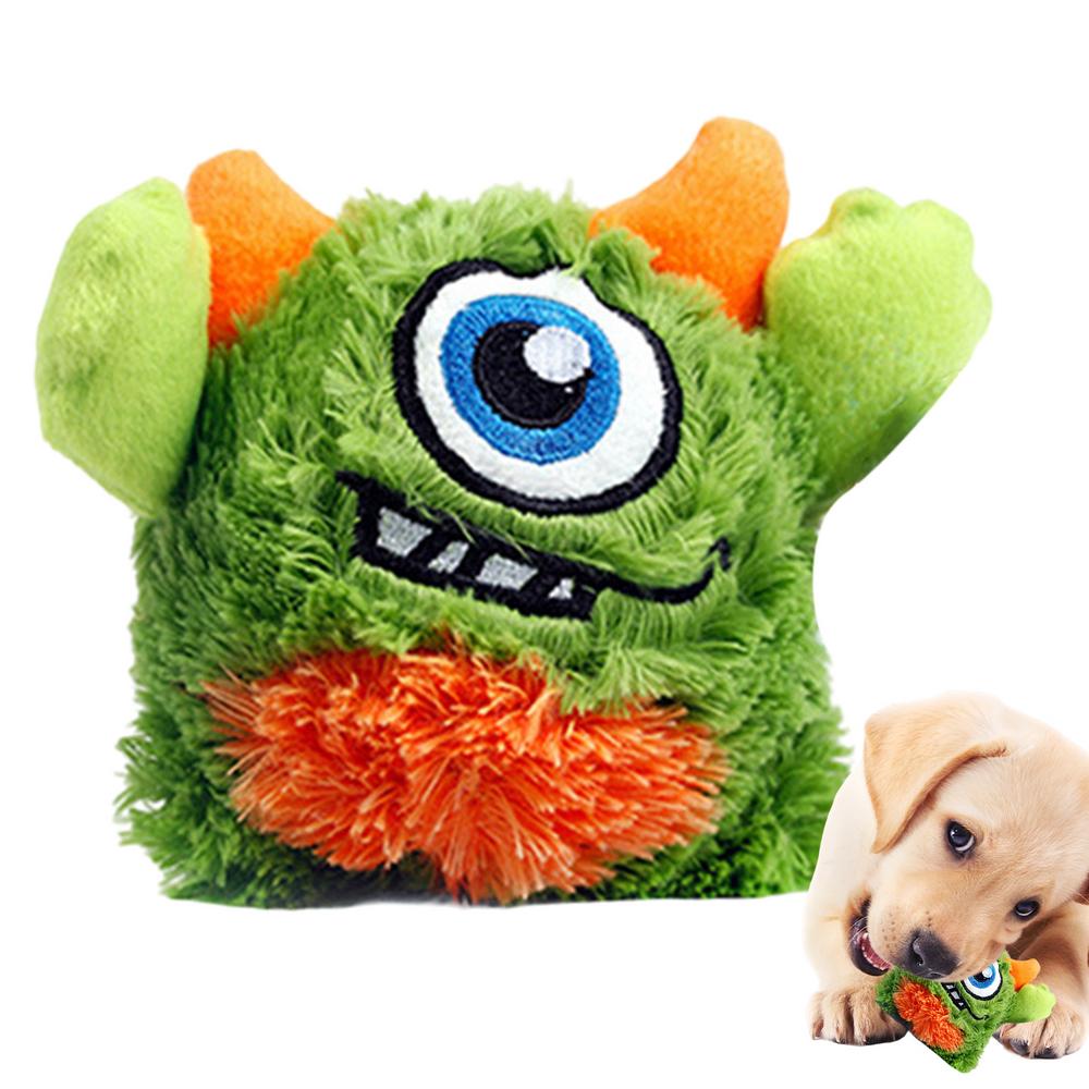 

Squeaky Plush Dog Toy Interactive Puppy Toy Cute Soft Pet Toy Stuffed Dog Toys With Squeaker For Teething Chewing Training Fetch зелёный