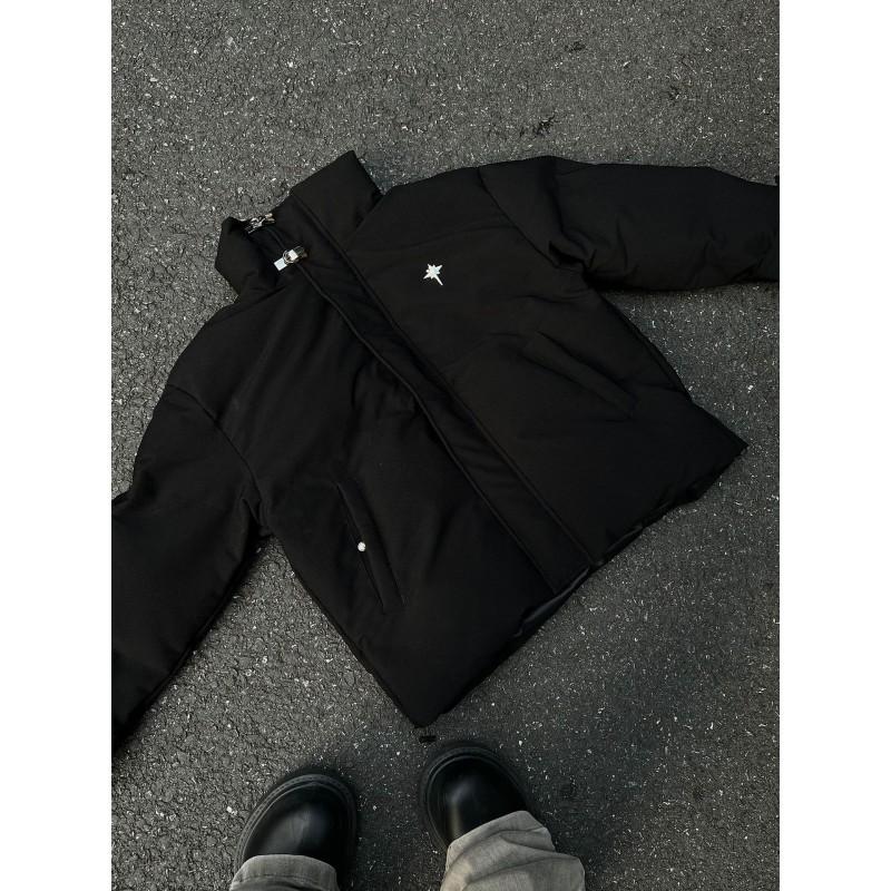 New Step American Fleece Stand Collar Brown Puffer Coat Men Loose Winter