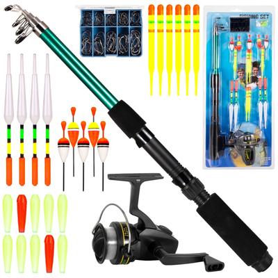 LEO PESCUIT 127 buc Set de undițe de pescuit Undiță și mulinetă Combo Undiță telescopică Stâlp cu mulinetă rotativă Plutitoare Cârlige Accesorii Începători