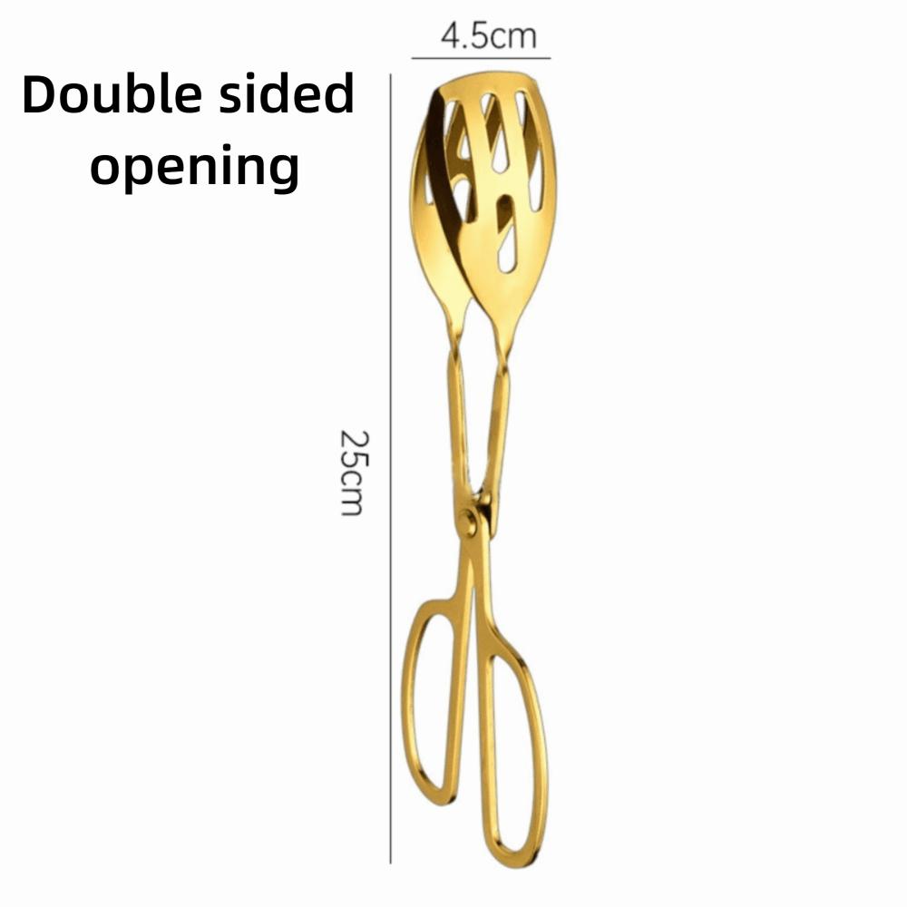 Premium Stainless Steel Salad Tongs Non-Toxic Heat-Resistant Buffet Salad Tongs Catering Utensil Kitchen Serving
